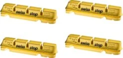 SwissStop FlashPro Yellow King X4 Brake Pad Inserts Carbon Wheels For Shimano / Sram / Campagnolo