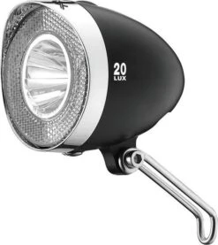 XLC CL-F20 LED HEADLIGHT 20LUX WITH SUPPORT NIROSTA 4 BATTERIES BLACK