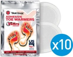Yaktrax Adhesive Toe Warmers 5 Hours (10 Pack)