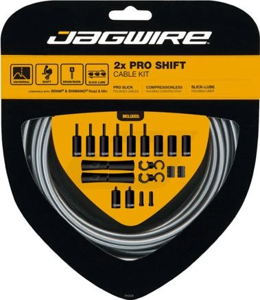 Jagwire 2x Pro Shift Kit Ice Gray 1 Jagwire 2x Pro Shift Kit Ice Gray