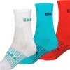 3 Pairs Of Socks ENDURA Women CoolMaxr Race White Blue Red