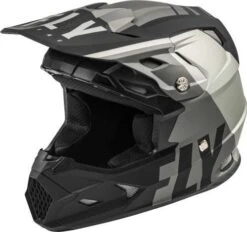 Fly Racing Toxin Transfer Mips Youth Full Face Helmet Matte Grey Black
