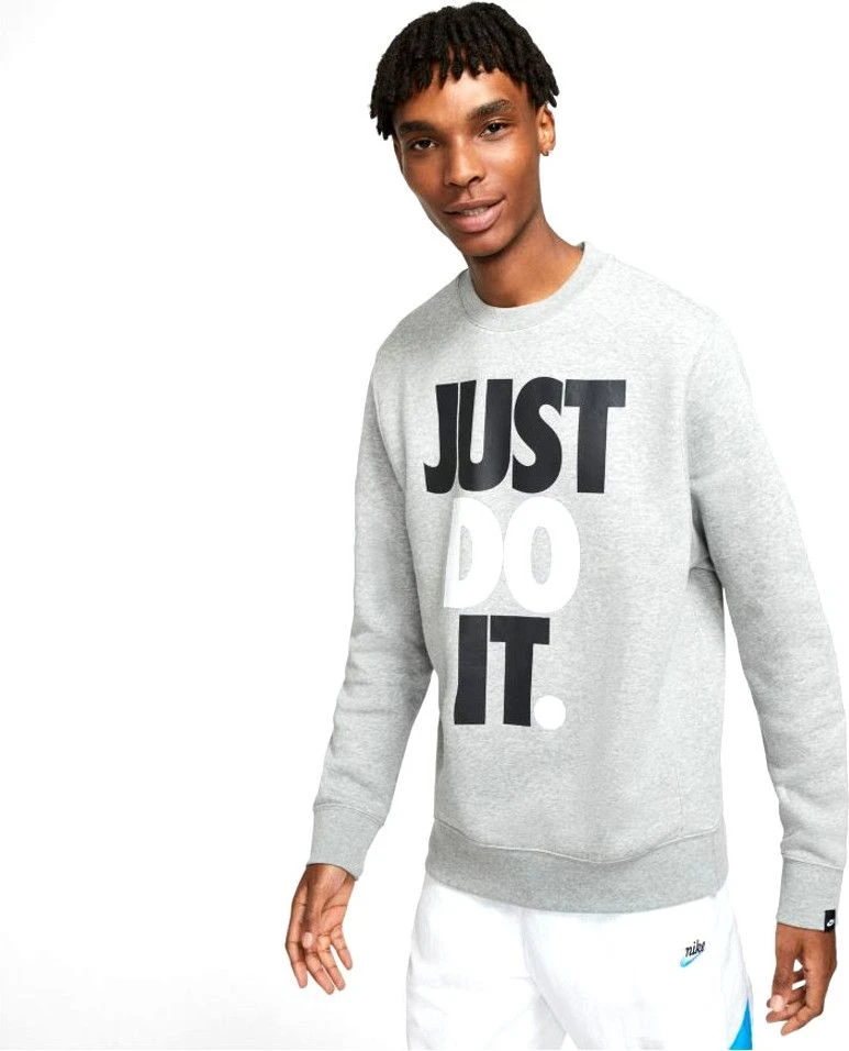 Nike Sportswear Jdi Gray Heather Sweatshirt 1 Nike Sportswear Jdi Gray Heather Sweatshirt