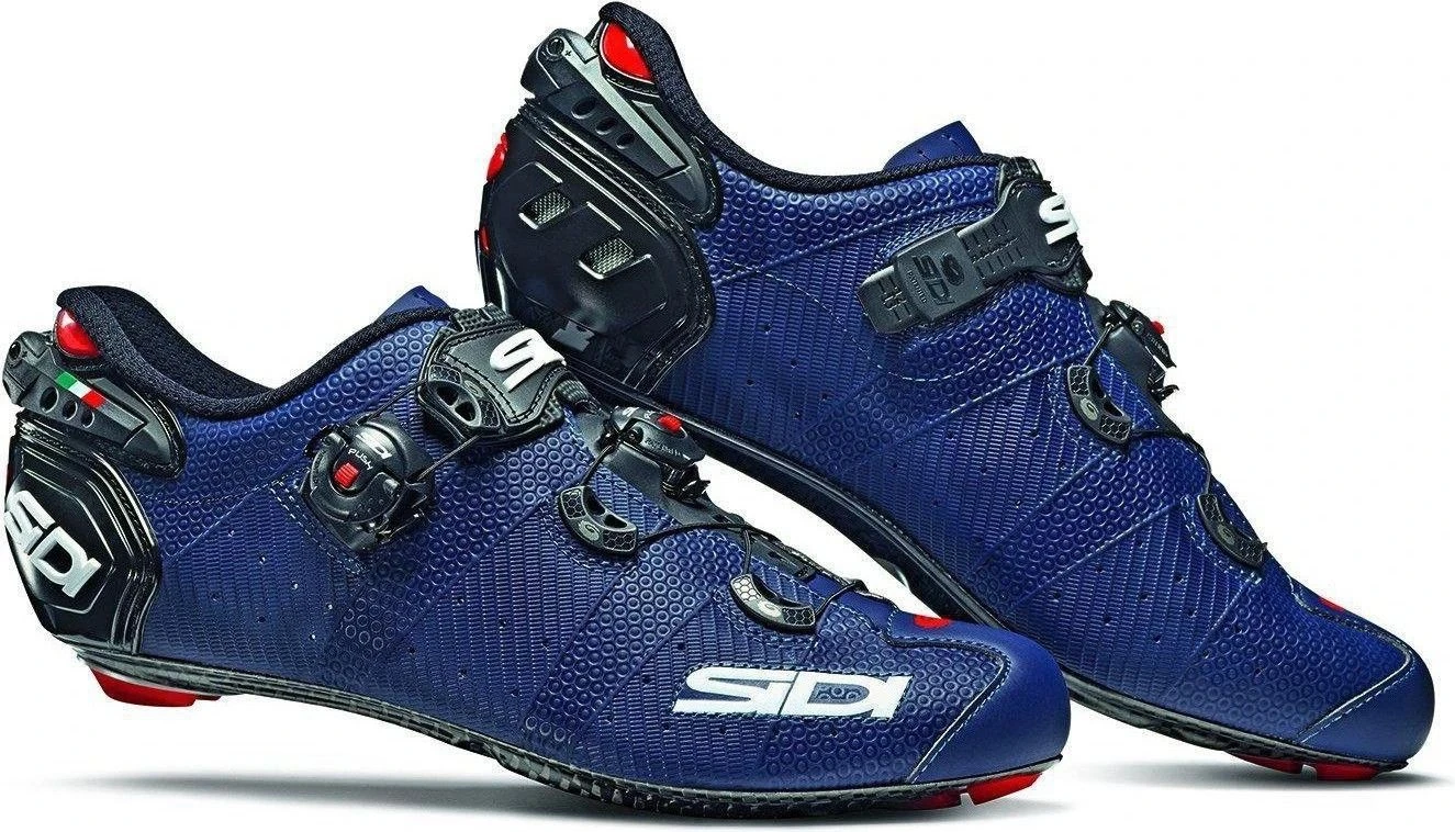 Pair Of Sidi Wire 2 Carbon Shoes Blue Matt 1 Pair Of Sidi Wire 2 Carbon Shoes Blue Matt
