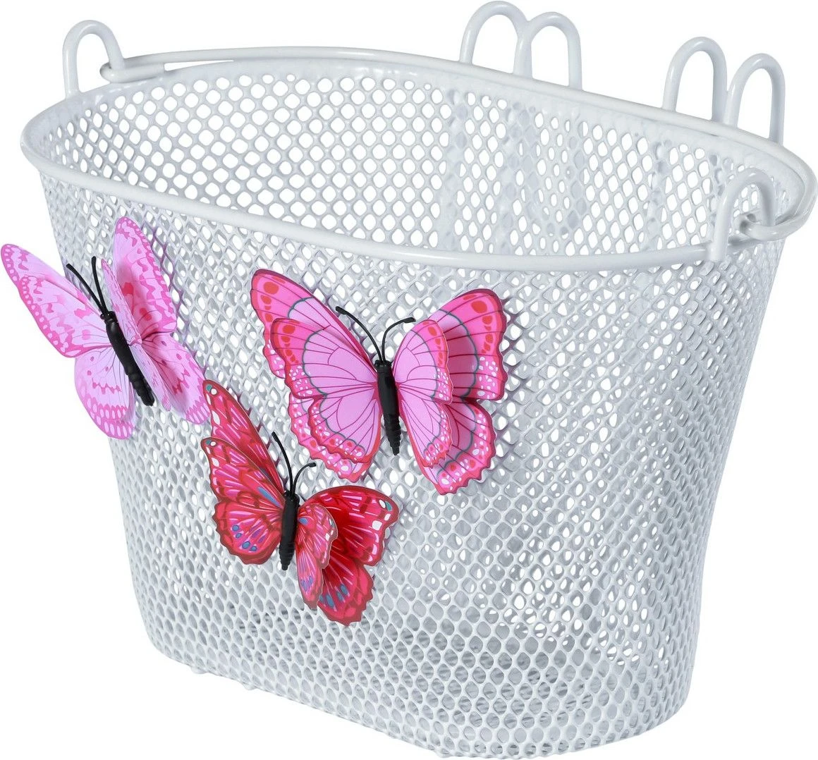Basil Jasmin Butterfly Junior Bicycle Basket Front Or Rear White 1 Basil Jasmin Butterfly Junior Bicycle Basket Front Or Rear White