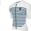 LeBram Ventoux Short Sleeve Jersey White Blue Slim Fit