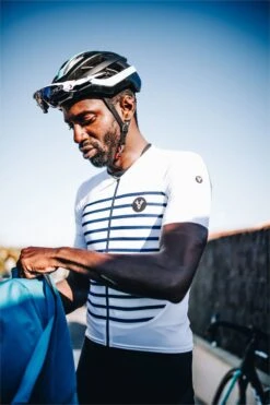 LeBram Ventoux Short Sleeve Jersey White Blue Slim Fit -Component Bike Gear 15836285fce3109049363.69424975