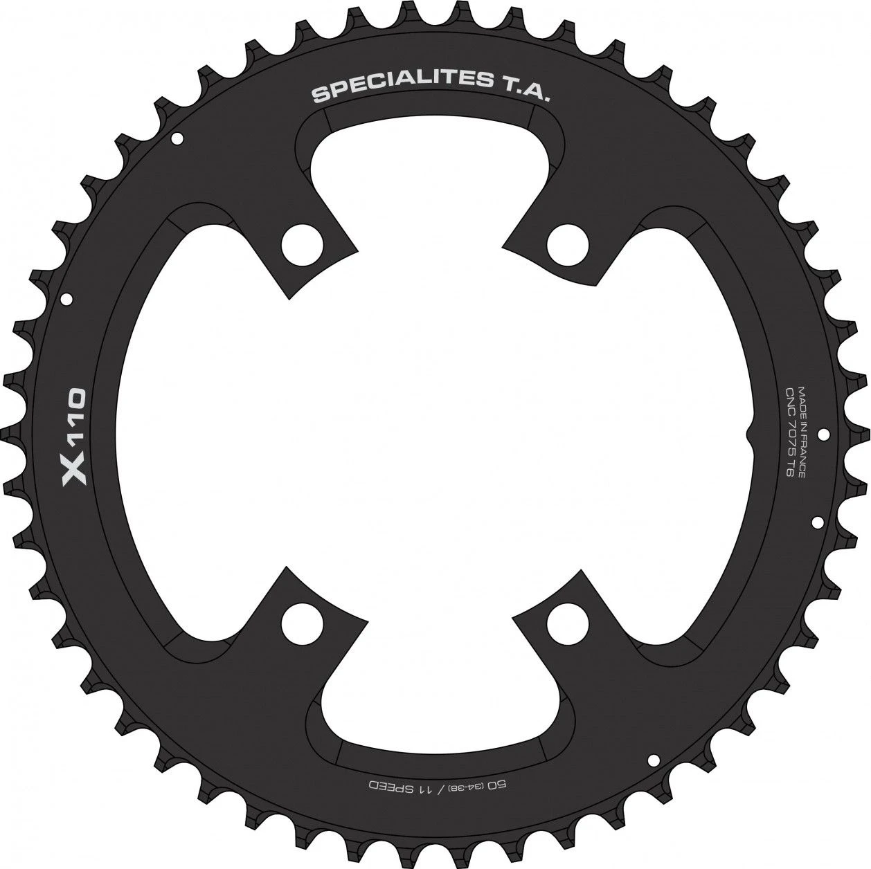 SPECIALITES TA Outer Chain Ring X110 Shimano 11S 2 SPECIALITES TA Outer Chain Ring X110 Shimano 11S - Image 2