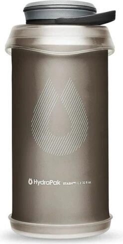 Hydrapak Stash 1L Water Bottle Grey