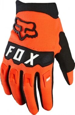 Pair Of Kids Long Gloves Fox Dirtpaw Orange