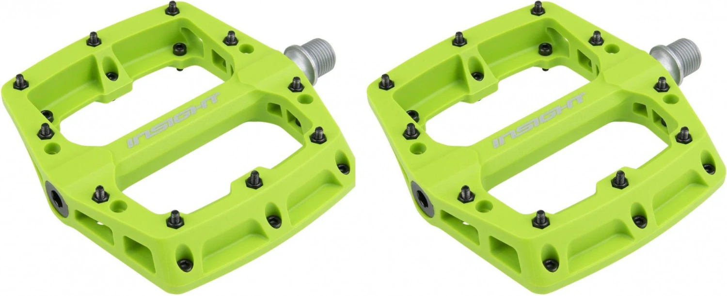 Insight Nylon Flat Pedals Green 1 Insight Nylon Flat Pedals Green