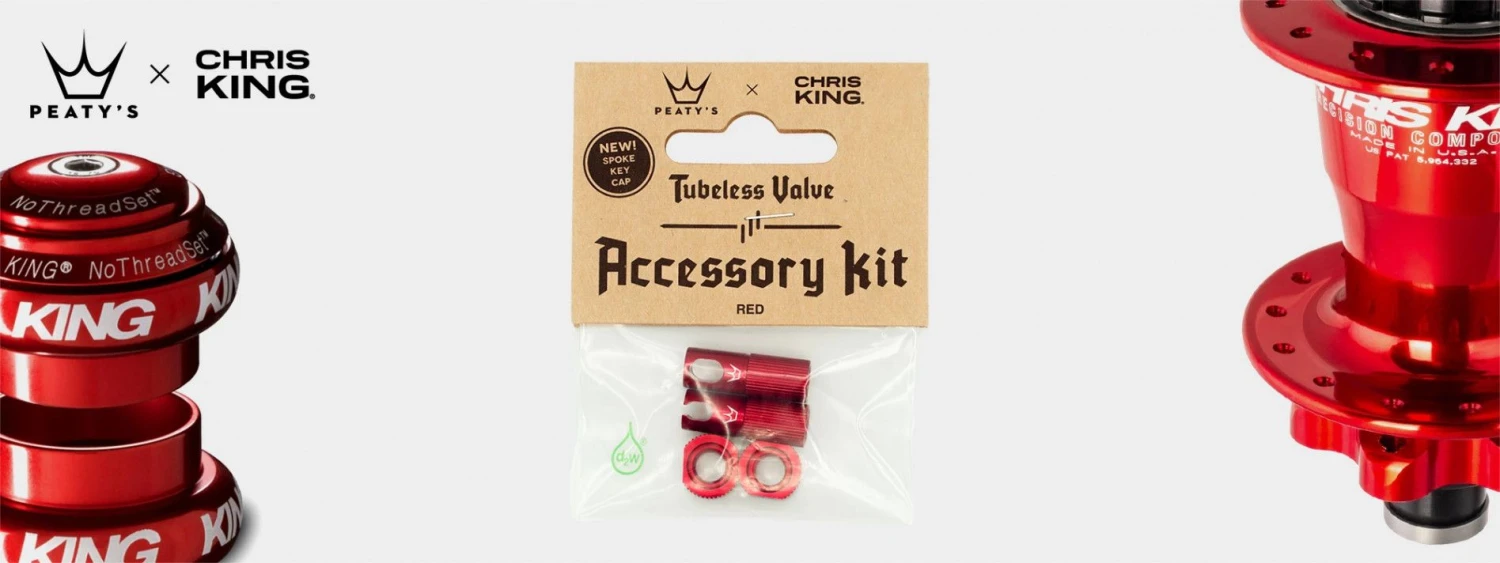 Peaty's X Chris King (MK2) Tubeless Valve Accessories Red 2 Peaty's X Chris King (MK2) Tubeless Valve Accessories Red - Image 2