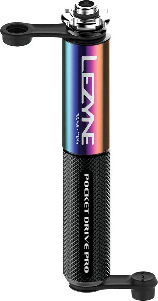 Lezyne Pocket Drive Pro Hand Pump (Max 160 Psi / 11 Bar) Neo Metal / Black 1 Lezyne Pocket Drive Pro Hand Pump (Max 160 Psi / 11 Bar) Neo Metal / Black