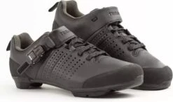 Triban 520 Leather Laces And SPD Buckle Touring Road Bike Shoes Black -Component Bike Gear 18400095fa167cd9293a5.34551190