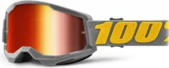 100% STRATA 2 Mask | Gray Yellow Izipizi | Red Mirror Glasses