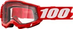 100% ACCURI 2 Enduro MTB Mask | Red | Clear Glasses