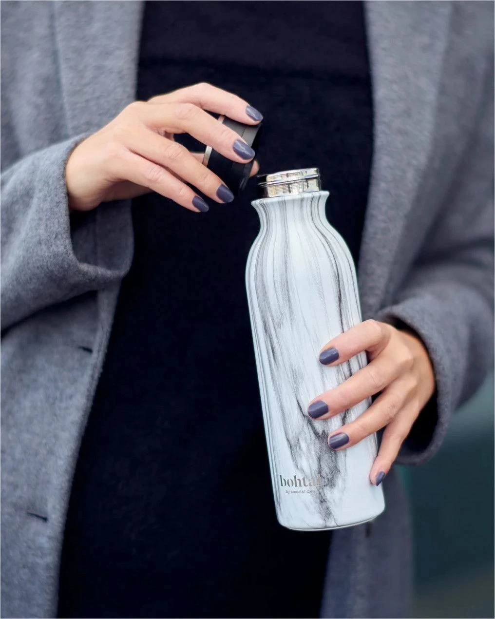 Smartshake Bothal Insulated Bottle 600ml White Marble 2 Smartshake Bothal Insulated Bottle 600ml White Marble - Image 2