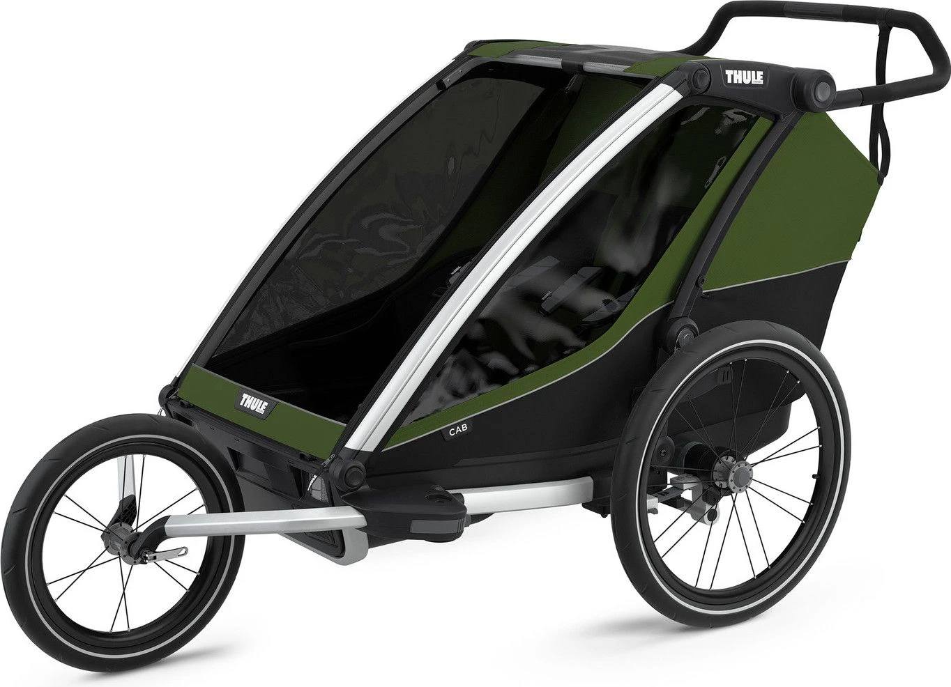 Thule Chariot Cab 2 Childrens Trailer Cypress Green 2 Thule Chariot Cab 2 Childrens Trailer Cypress Green - Image 2