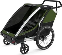 Thule Chariot Cab 2 Childrens Trailer Cypress Green 11 Thule Chariot Cab 2 Childrens Trailer Cypress Green -Component Bike Gear 19186766058768ca4b2e4.19195984