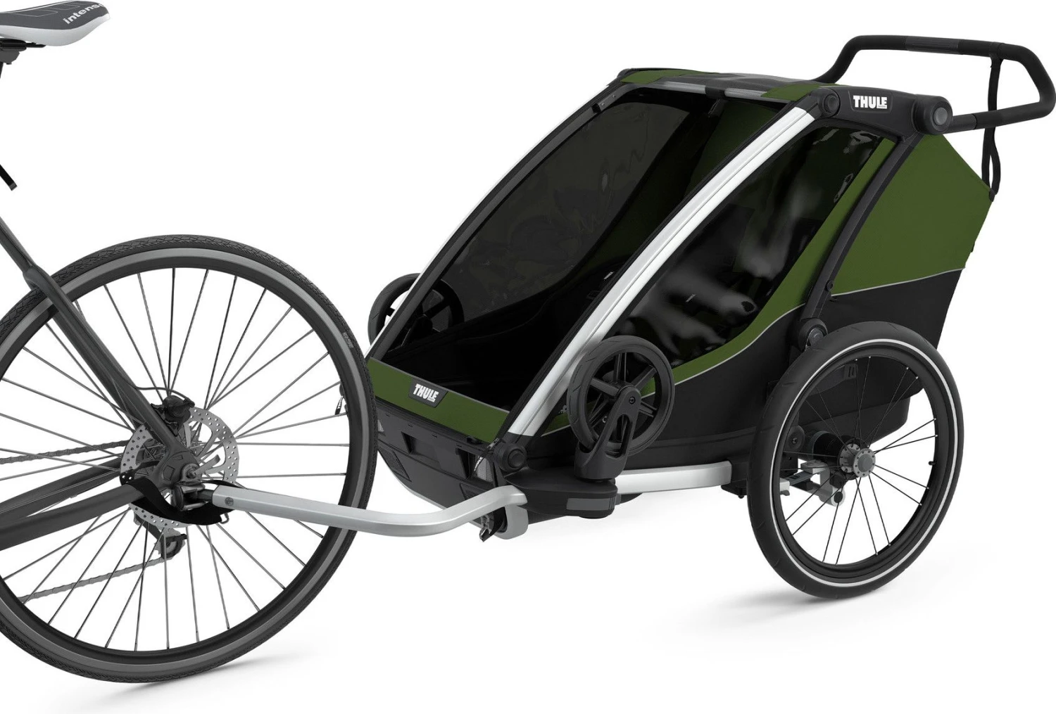Thule Chariot Cab 2 Childrens Trailer Cypress Green 4 Thule Chariot Cab 2 Childrens Trailer Cypress Green - Image 4