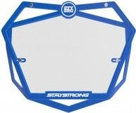 BMX Stay Strong Pro Number Plate Blue