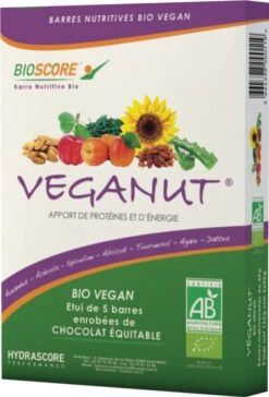 5 Organic Veganut And Vegan Apricot Hydrascore Protein Bars 5 X 25g