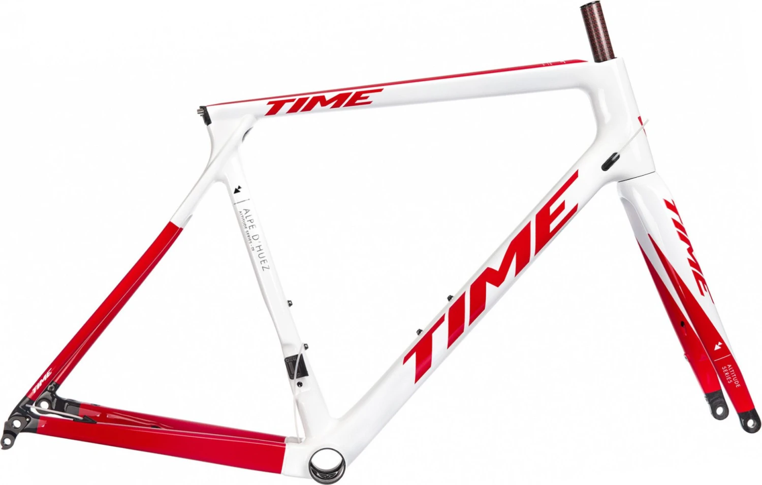 Time Alpe D'Huez Frame / Fork Kit 01 Disc White Racing Red 1 Time Alpe D'Huez Frame / Fork Kit 01 Disc White Racing Red