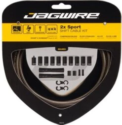 Jagwire 2x Sport Shift Kit Carbon Silver