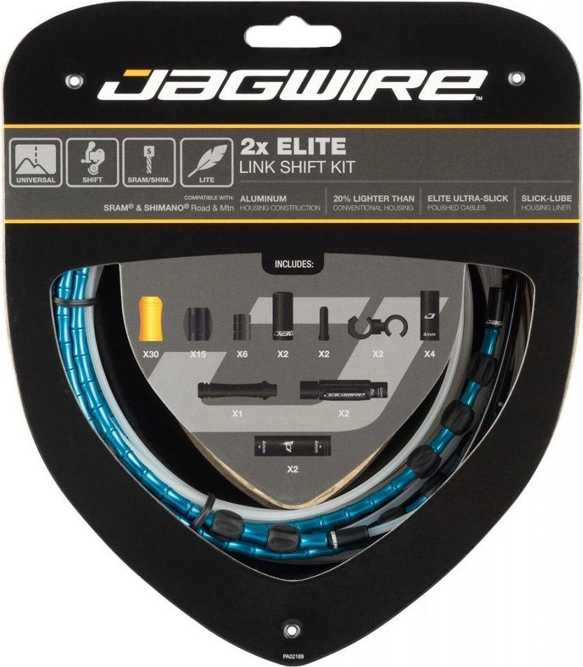 Jagwire 2x Elite Link Shift Kit Blue 1 Jagwire 2x Elite Link Shift Kit Blue