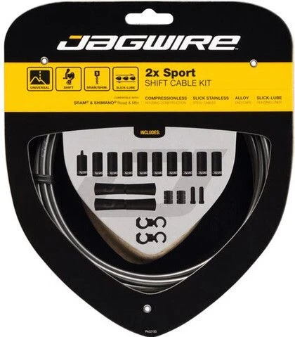 Jagwire 2x Sport Shift Kit Ice Gray 1 Jagwire 2x Sport Shift Kit Ice Gray