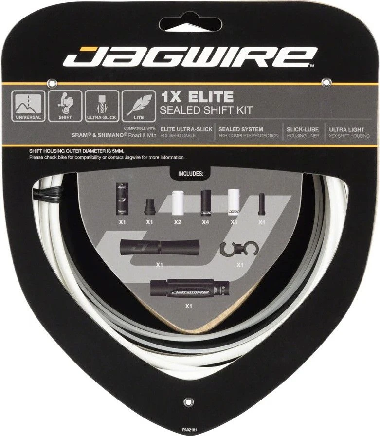 Jagwire 1x Elite Sealed Shift Kit Stealth White 1 Jagwire 1x Elite Sealed Shift Kit Stealth White