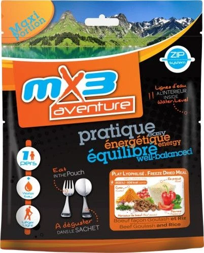 MX3 Freeze-Dried Meal Goulash & Rice Style 400 G 1 MX3 Freeze-Dried Meal Goulash & Rice Style 400 G