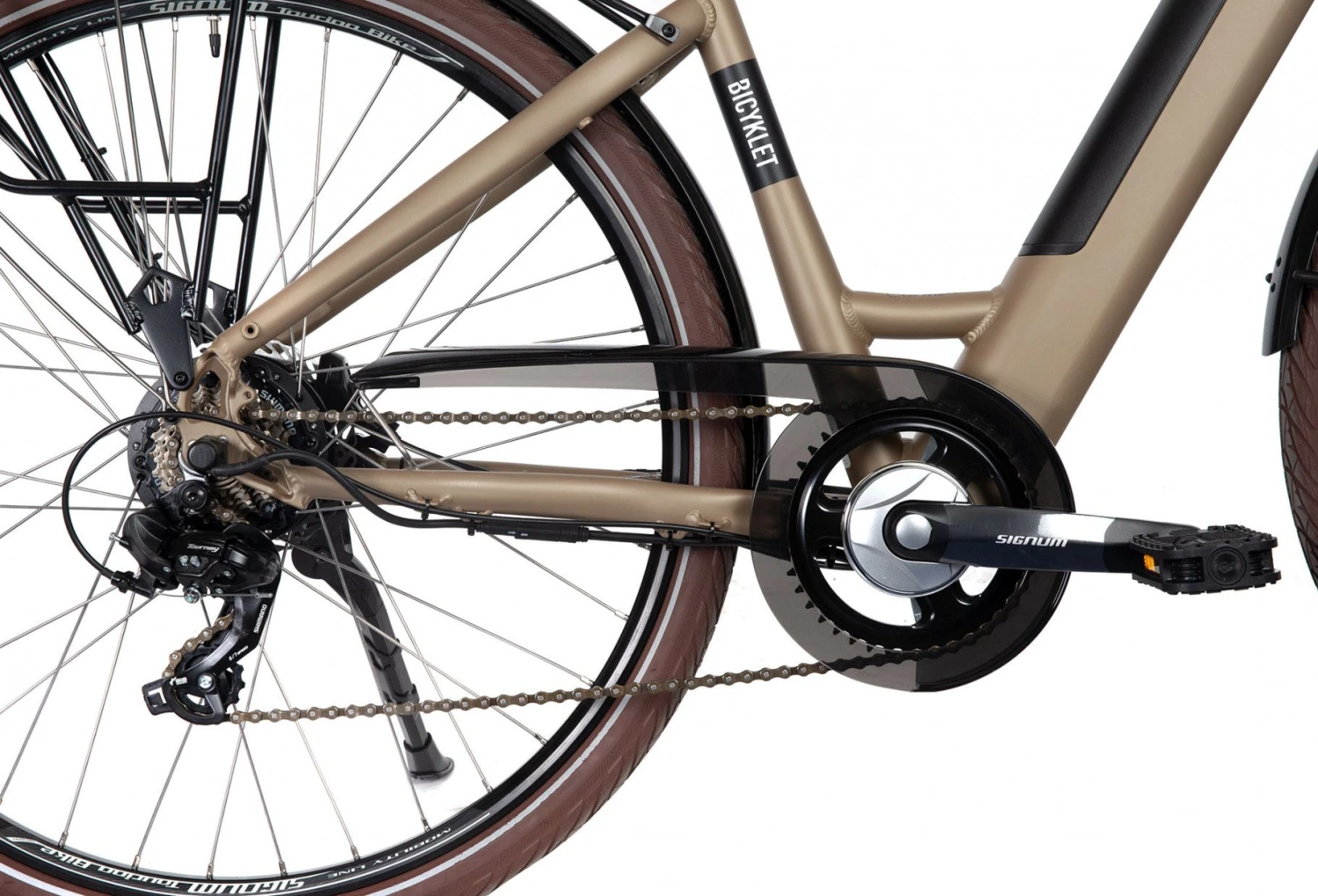 Bicyklet Carmen Electric City Bike Shimano Tourney/Altus 7S 504 Wh 700 Mm Brown Tan 2 Bicyklet Carmen Electric City Bike Shimano Tourney/Altus 7S 504 Wh 700 Mm Brown Tan - Image 2