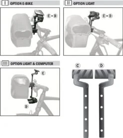 Ortlieb Handlebar Mounting-Set Support For Ortlieb E185/E225 Handlebar Mounting-Set -Component Bike Gear 2032204618930bc4f2548.93108621