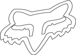 Fox Head Stickers 10cm White