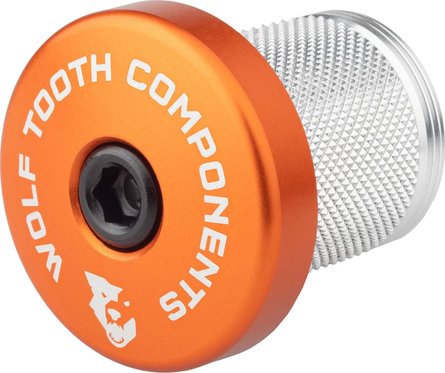Wolf-tooth Wolf Tooth Compression Plug With Integrated Spacer Stem Cap 1 1/8'' Orange 1 Wolf-tooth Wolf Tooth Compression Plug With Integrated Spacer Stem Cap 1 1/8'' Orange