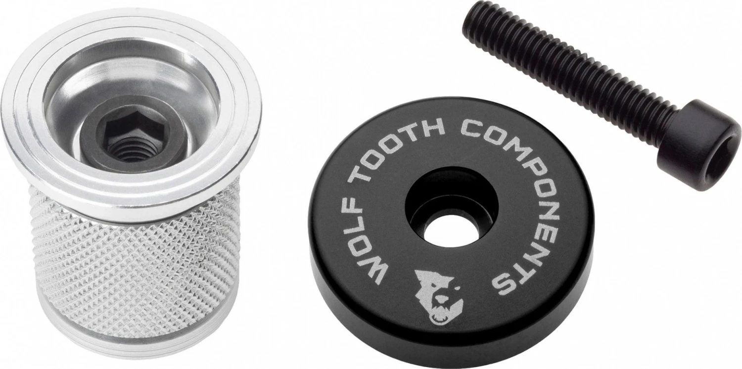 Wolf-tooth Wolf Tooth Compression Plug With Integrated Spacer Stem Cap 1 1/8'' Black 2 Wolf-tooth Wolf Tooth Compression Plug With Integrated Spacer Stem Cap 1 1/8'' Black - Image 2