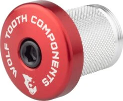 Wolf-tooth Wolf Tooth Compression Plug With Integrated Spacer Stem Cap 1 1/8'' Red