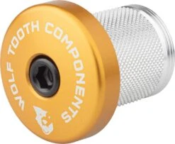 Wolf-tooth Wolf Tooth Compression Plug With Integrated Spacer Stem Cap 1 1/8'' Gold