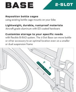 Wolf-tooth Wolf Tooth B-RAD 2 Slot Base Black -Component Bike Gear 206777560b9f4a9235971.22626623