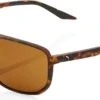 100% Konnor Sunglasses Soft Tact Havana / Bronze Peakpolar Lens