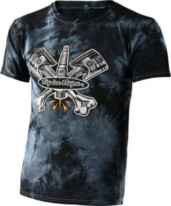 Troy Lee Designs Kid's Pistonbone Short Sleeve T-Shirt Black / Gray