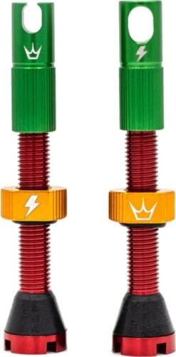 Peaty's X Chris King MK2 42mm Tubeless Valves Rasta