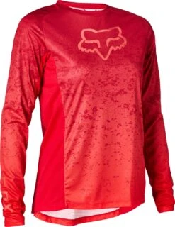 Fox Defend Lunar Women's Long Sleeve Jersey Red Punch