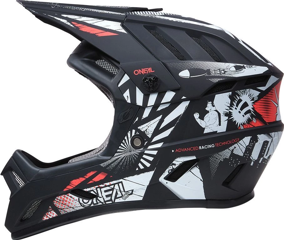 O'Neal BACKFLIP BOOM Full Face Helmet Black / White 2 O'Neal BACKFLIP BOOM Full Face Helmet Black / White - Image 2