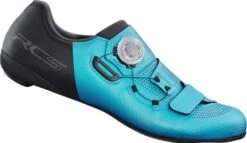 Pair Of Shimano RC502 Women's Road Shoes Turquoise Blue