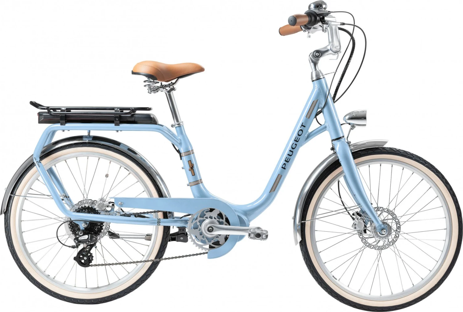 Peugeot ELC01 E-Legend Electric City Bike Shimano Tourney / Altus 8V 400 Wh 26 '' Blue 1 Peugeot ELC01 E-Legend Electric City Bike Shimano Tourney / Altus 8V 400 Wh 26 '' Blue