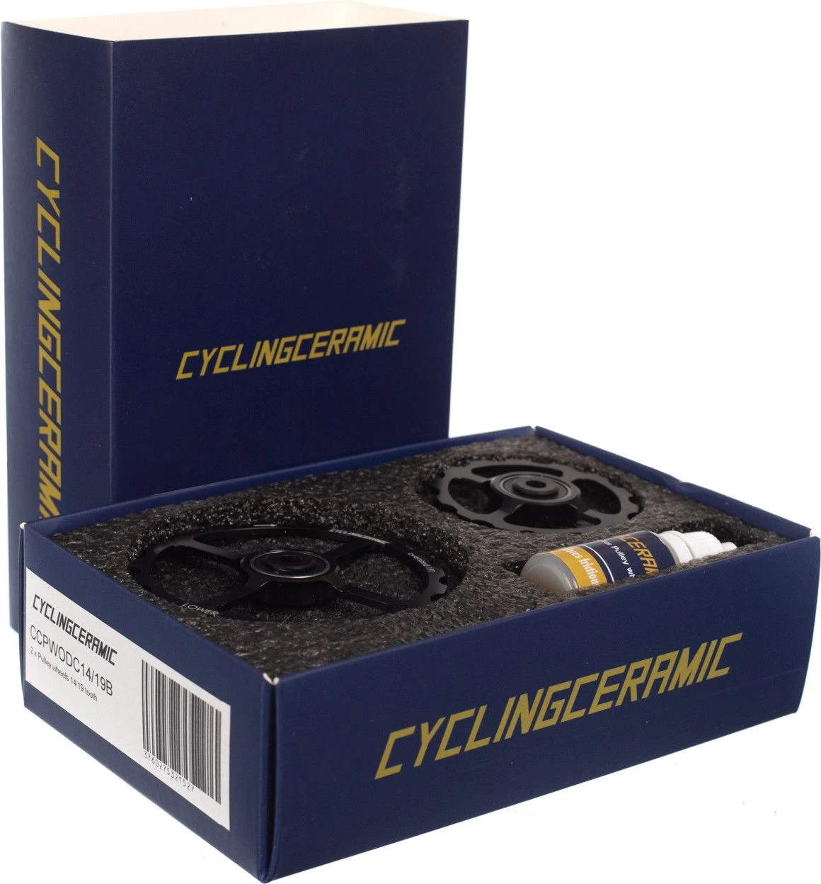 CyclingCeramic Oversized Pulley Wheels 14/19T Black 3 CyclingCeramic Oversized Pulley Wheels 14/19T Black - Image 3