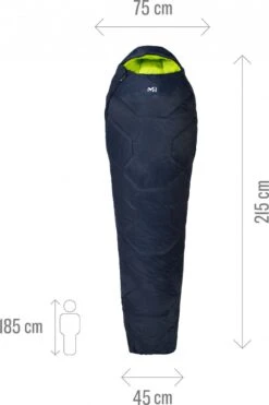 Millet Baikal 1100 Reg Blue Unisex Sleeping Bag -Component Bike Gear 218156961b1f449cee513.42427776