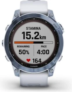 Garmin Fenix 7 Sapphire Solar Titanium Sport Watch Cobalt Blue / White -Component Bike Gear 218571661e04c36e7d499.75876727